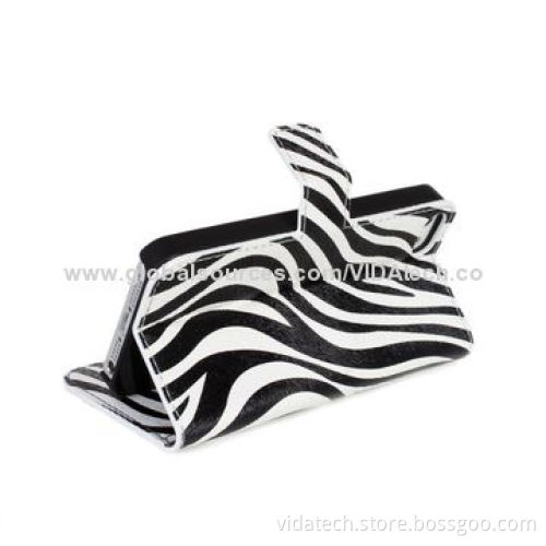 Zebra Pattern Leather Case with Card Slot and Holder, for iPhone 5/5S